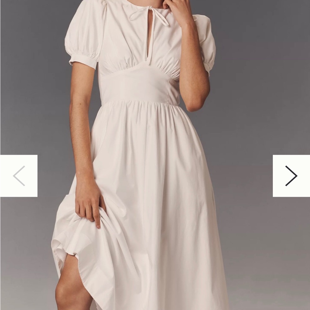 Reformation Noor Puff-Sleeve Midi Dress
